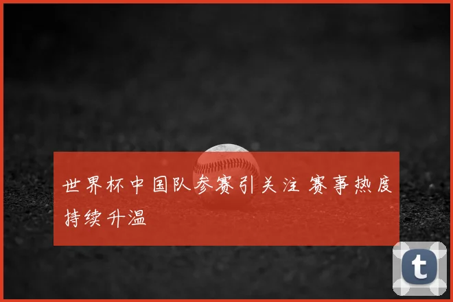 世界杯中国队参赛引关注 赛事热度持续升温